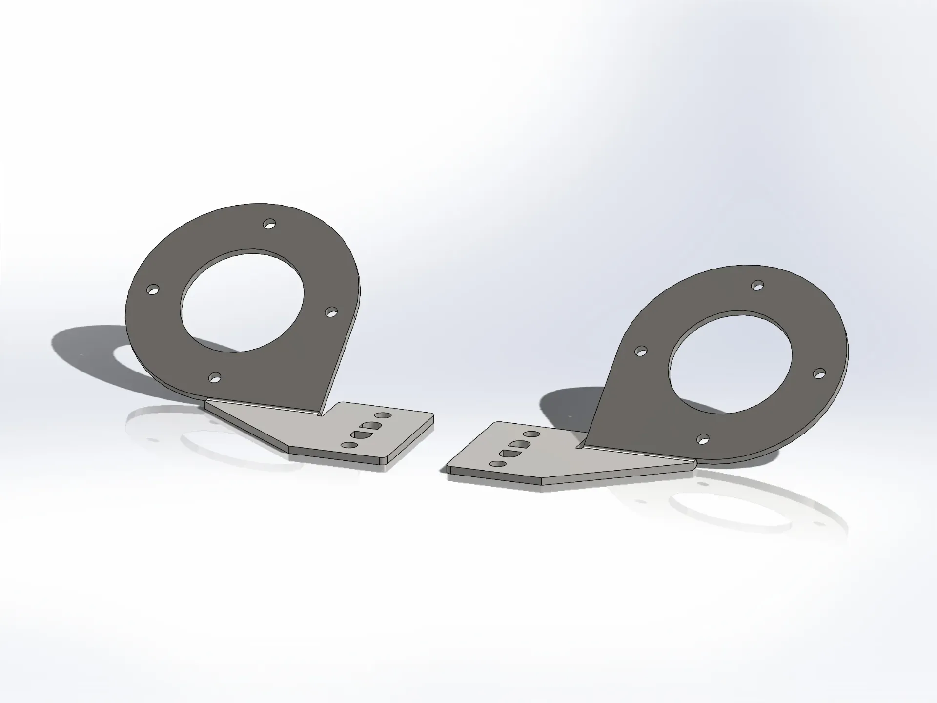 Bumper Support Light Brackets - 36 Degree