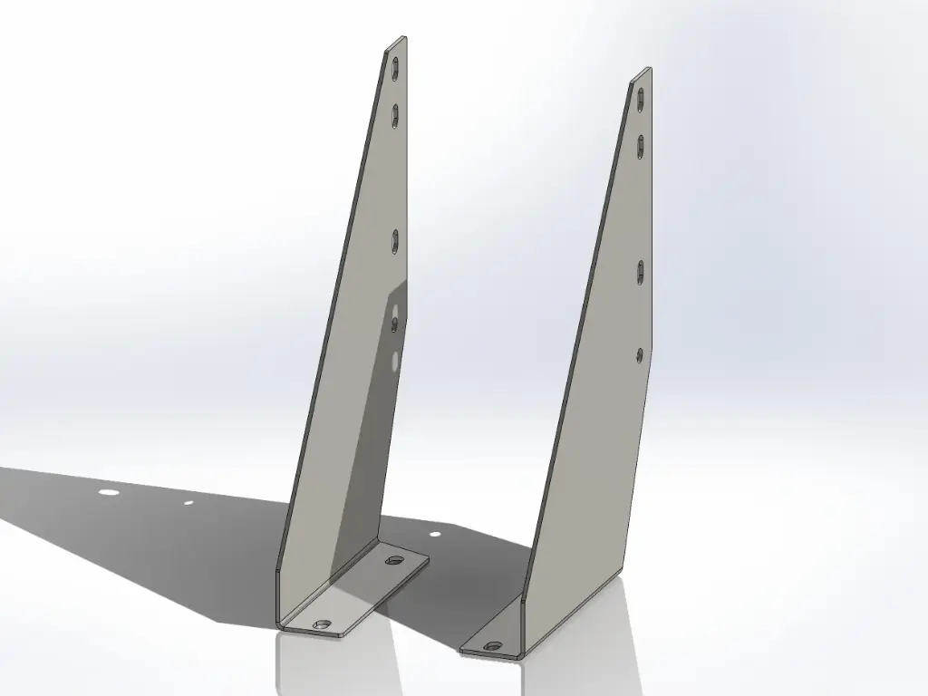 Kenworth Bottom Step Mounting Brackets - New Style 7.5" | Aluminum