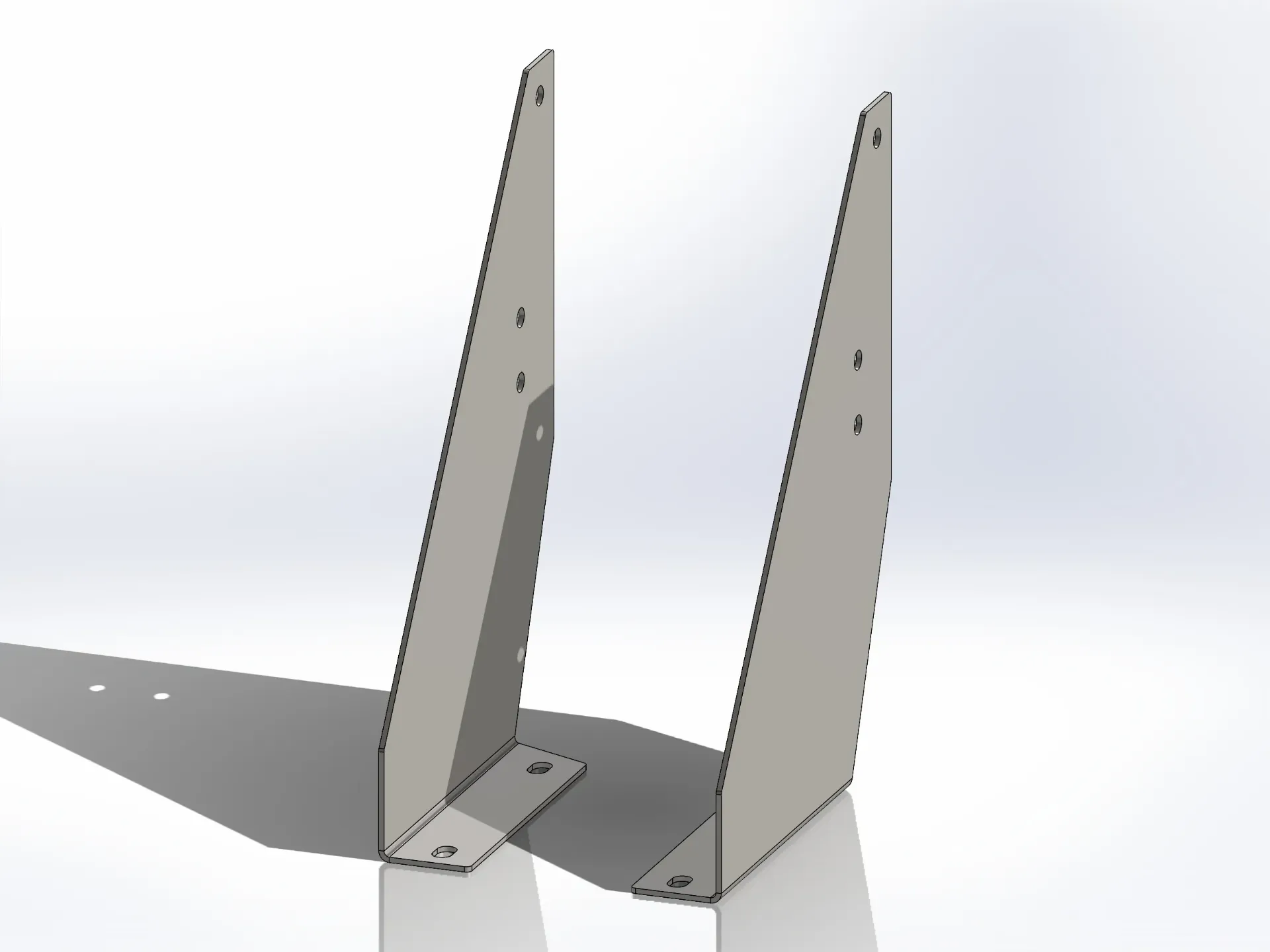 [SLI003789] Kenworth Bottom Step Mounting Brackets - New Style DPF 7.5" | Aluminum (Full Set)