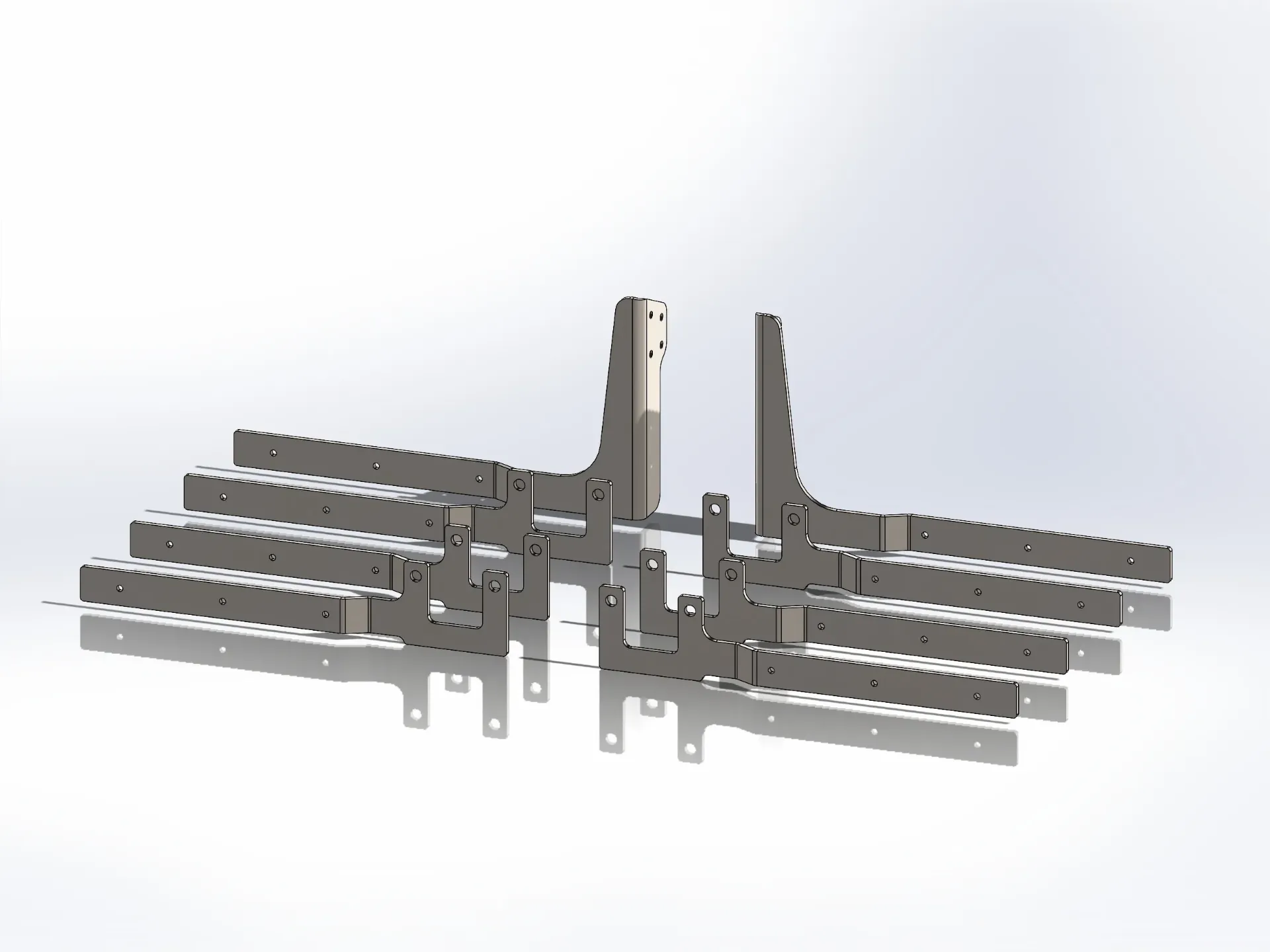 [SLI004009] Fender Brackets - Blind Mount for Single Axle Poly Fenders | Low Air Leaf Suspension | Mild Steel