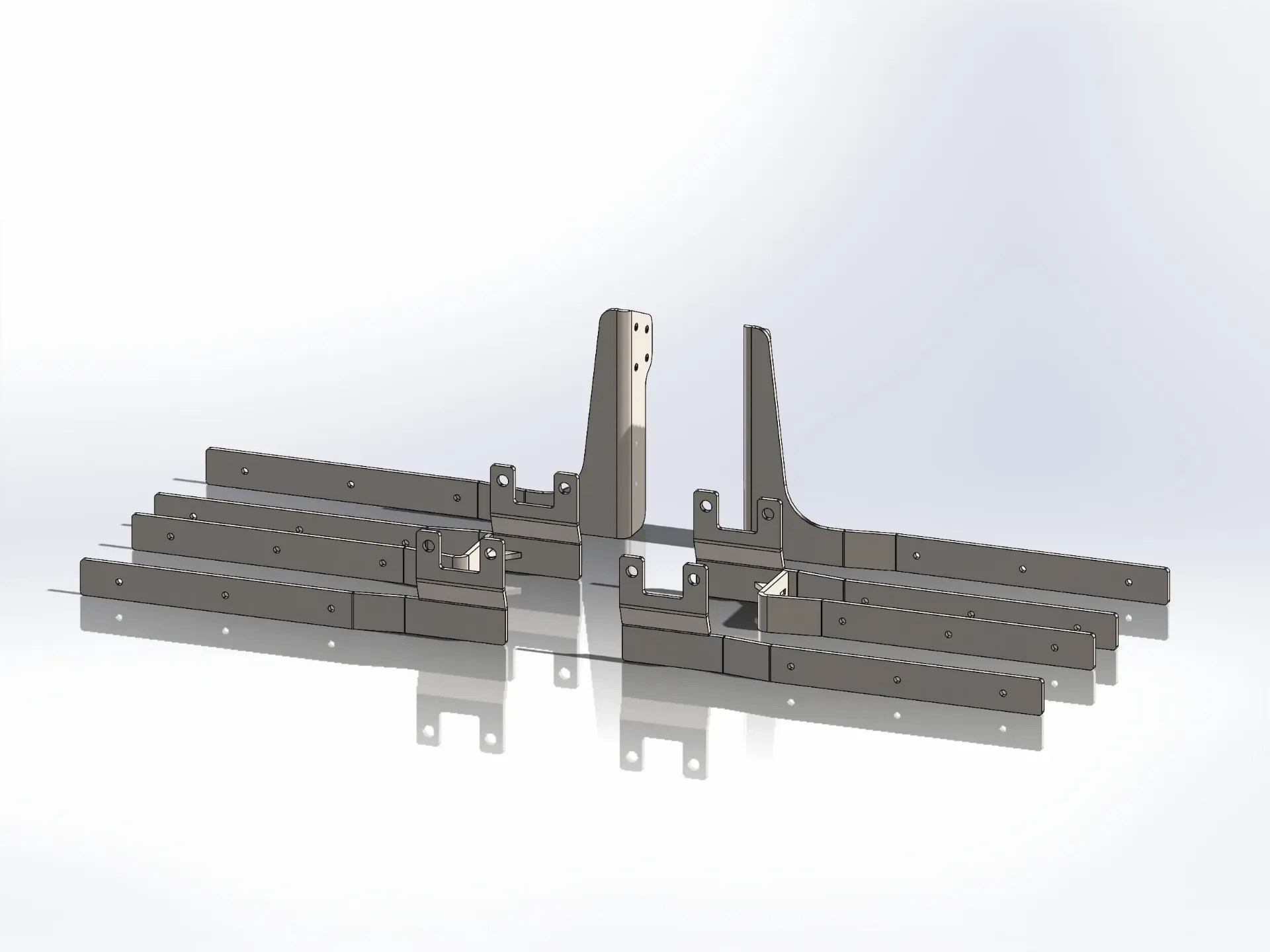 [SLI004030] Fender Brackets - Blind Mount for Single Axle Poly Fenders | Flex Air Suspension | Stainless Steel (52")