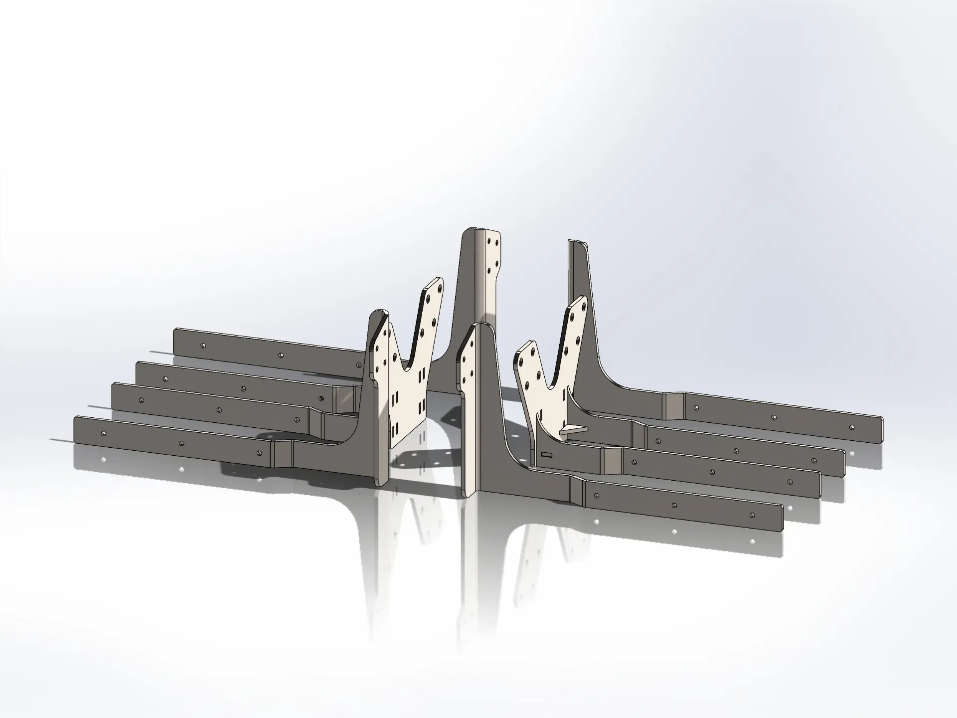 Fender Brackets - Blind Mount for Single Axle Poly Fenders | Old Air Glide Suspension | Stainless Steel