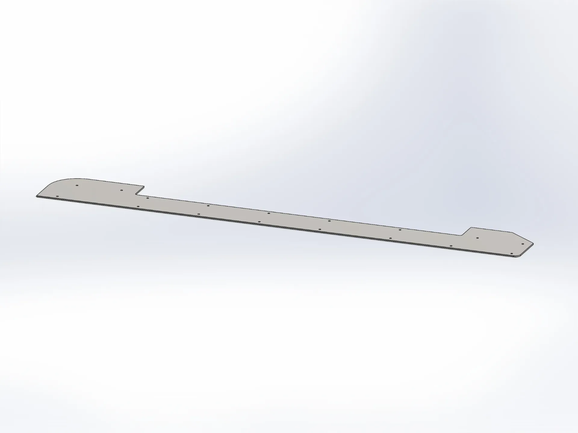 [SLI004180] Peterbilt 379 Cab Floor Trims - Door Sills | Mirror Stainless (Drivers Side)