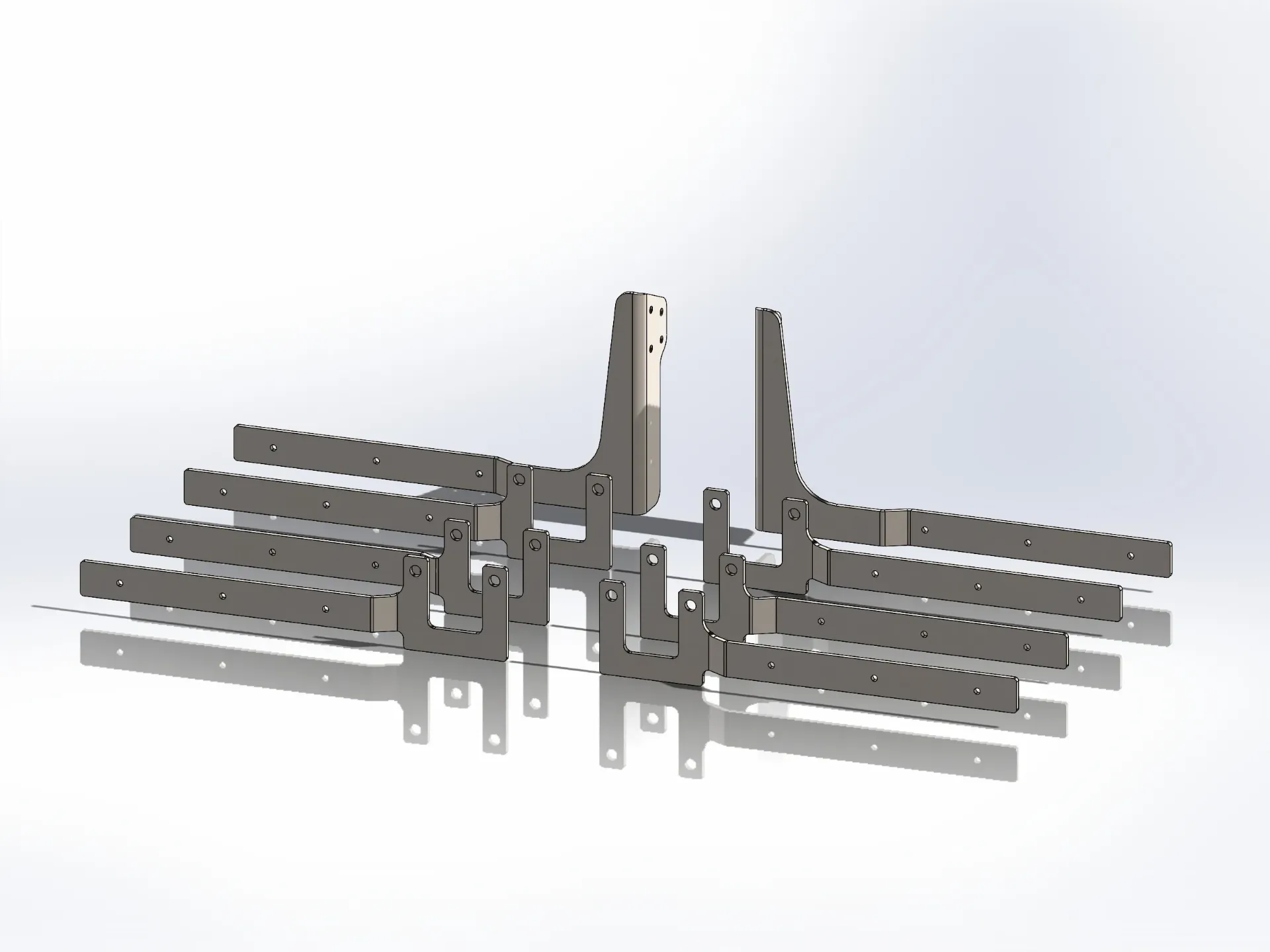 Fender Brackets - Blind Mount for Single Axle Poly Fenders | Airliner Suspension | Mild Steel