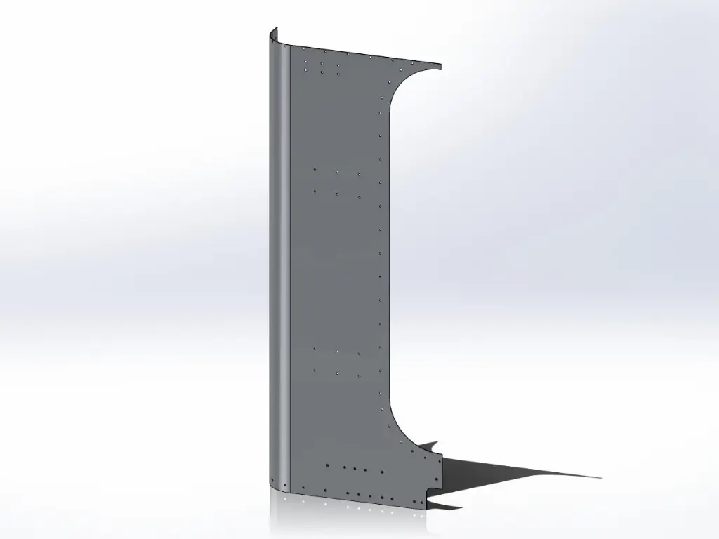 [SLI000071] Peterbilt Old Style 379 Sleeper Panels - Front Corner Passengers Side, Flat Top