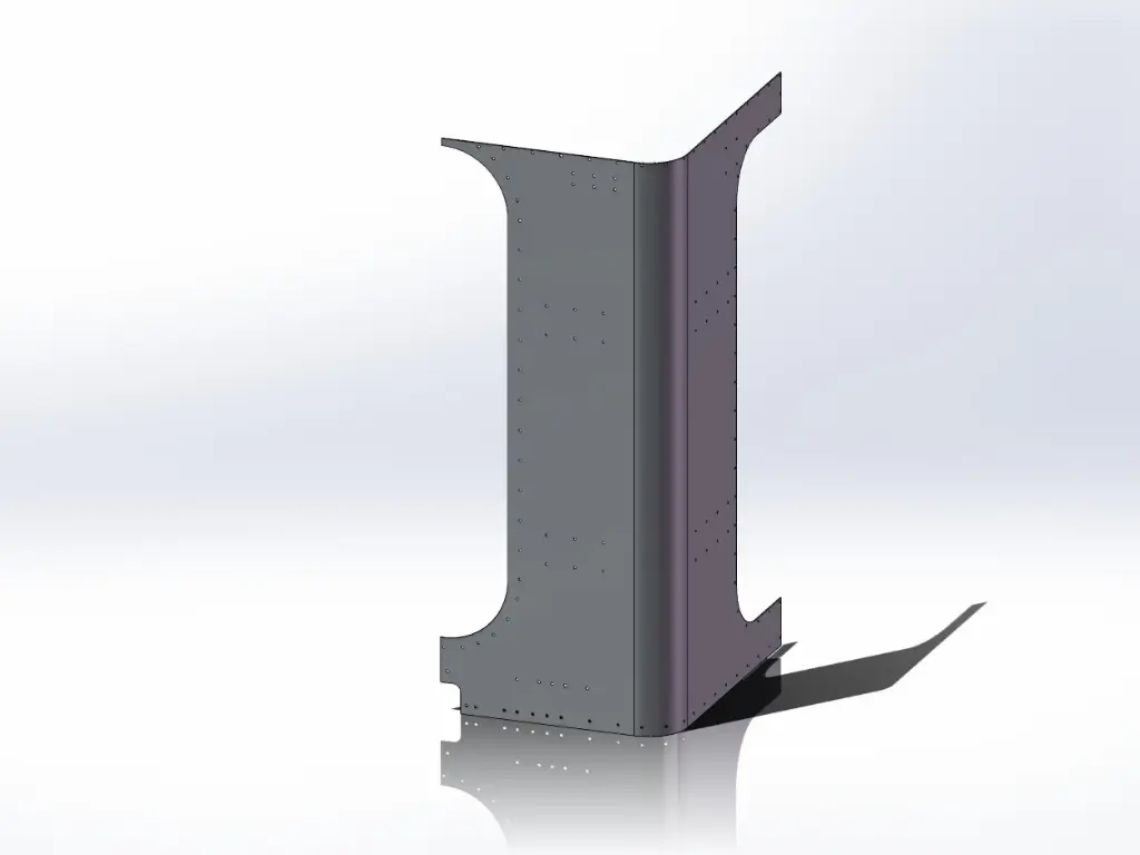 [SLI000074] Peterbilt Old Style 379 Sleeper Panels - Front Corner Drivers Side, 48" (58"), Flat Top