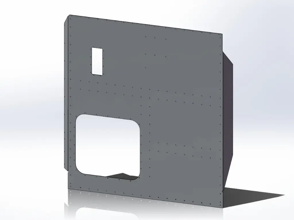 [SLI000095] Peterbilt Old Style 379 Sleeper Panels - Passengers Side, 63" (72"), Ultra Cab (Door and Vent)