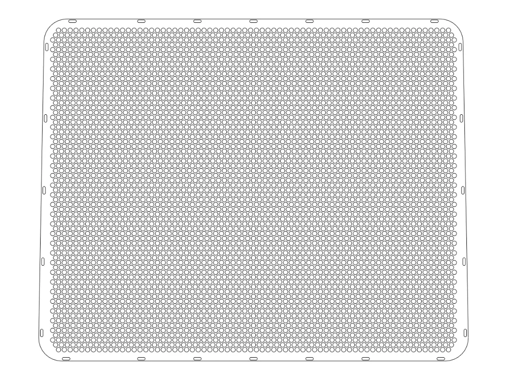 [SLI000670] Peterbilt 379 Short Hood Punched Grills (Circle, 16g)