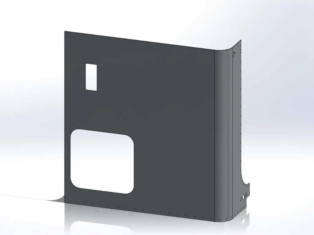 [SLI000127] Peterbilt 5-Series Sleeper Panels - Front Corner Passengers Side, 63" (72") (Yes)