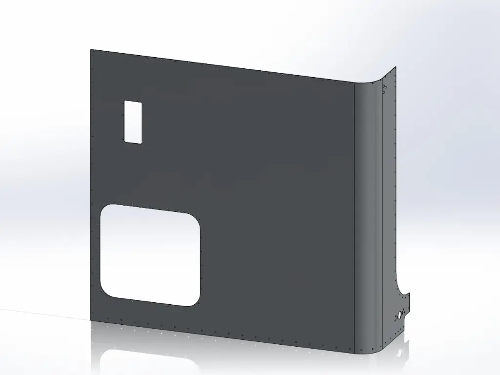 Peterbilt 5-Series Sleeper Panels - Front Corner Passengers Side, 69" (80")