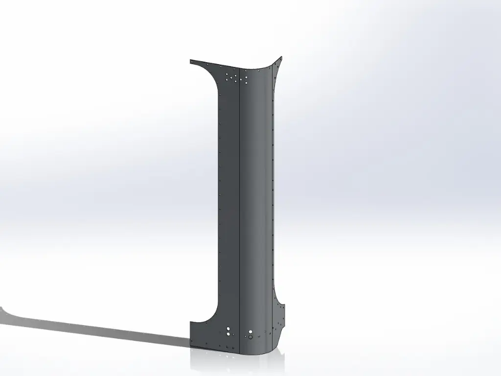 [SLI000019] Peterbilt Cab Back Corner Panels - Flat Top (Drivers Side)