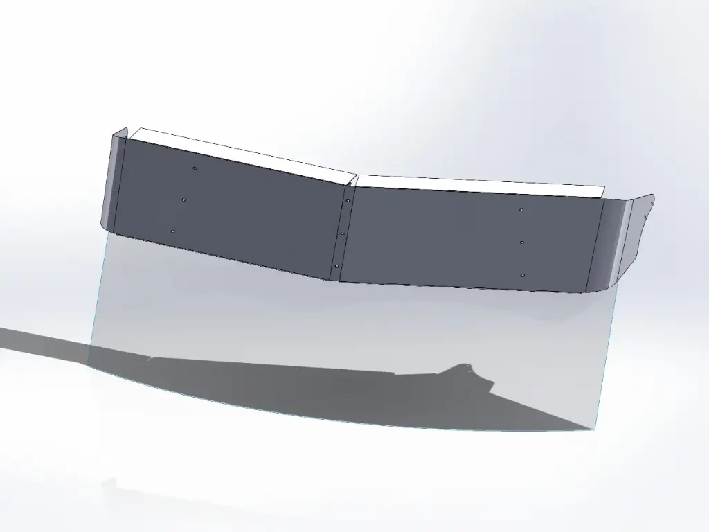 Peterbilt 567/579/589 Flat Top Visors - No Factory Mounts