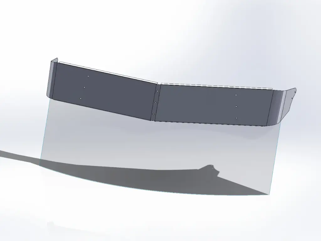 [SLI000951] Peterbilt 567/579/589 Mid Rise Visors - No Factory Mounts (11" Straight, No Light Holes)