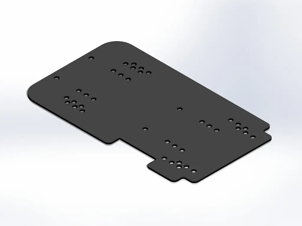 Seat Adapter Relocator Base - Mild Steel | Powder Coated Black