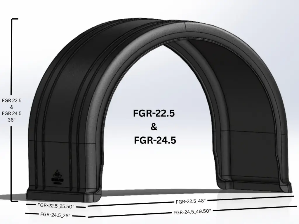 [SLI000269] Single Axle Poly Fenders - FGR-22.5 (White)