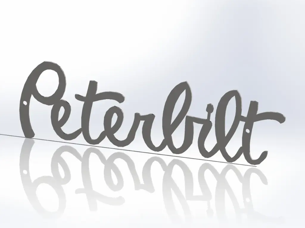 Peterbilt Hood Emblems - Old Style Font