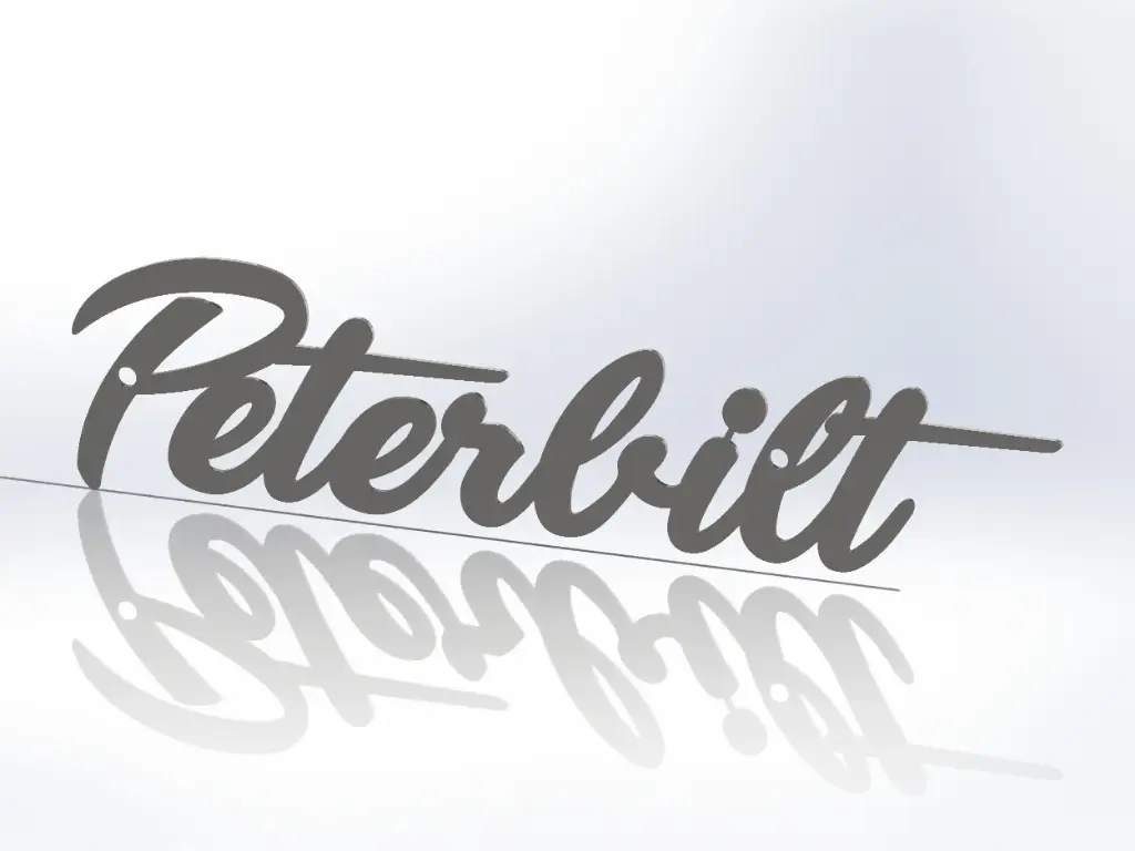 Peterbilt Hood Emblems - New Style Font