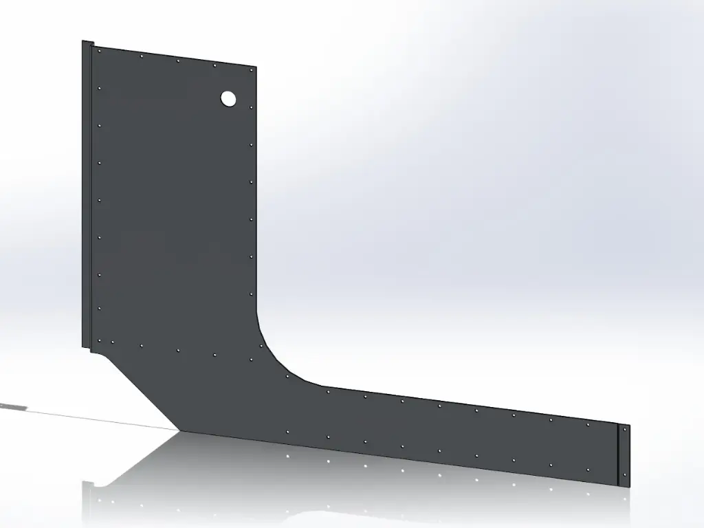 [SLI000031] Peterbilt Cab Cowl / Air Cleaner Panels - 330/337 - Cab Mount Mirrors (Drivers Side)