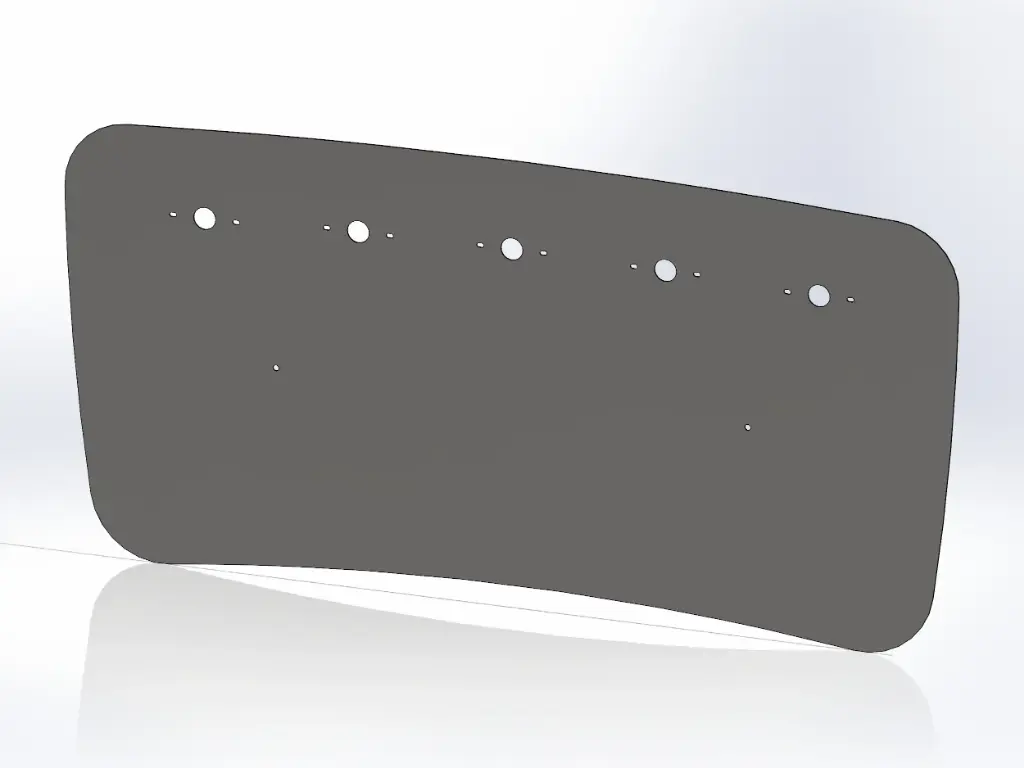 Peterbilt Interior Roof Headliner Inserts - Paintable Aluminum