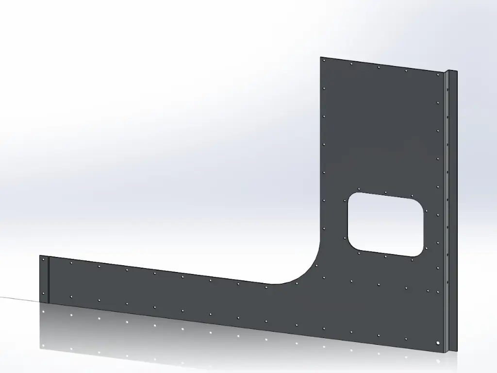 [SLI000044] Peterbilt Cab Cowl - Door Mount Mirrors, Passengers Side Old Style Air Intake