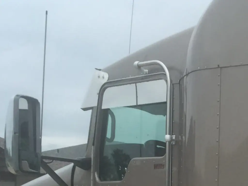 [SLI001958] Kenworth Door Visors - Mirror Stainless (3", Full Set)