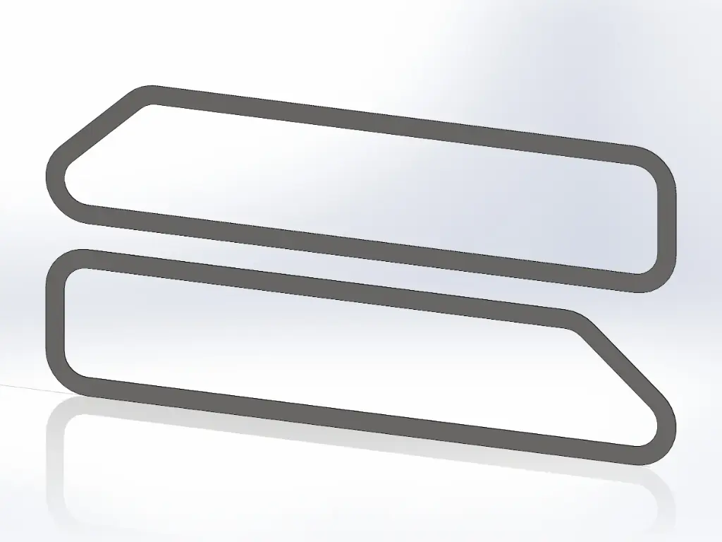 Kenworth Sleeper Top Window Trim - Mirror Stainless