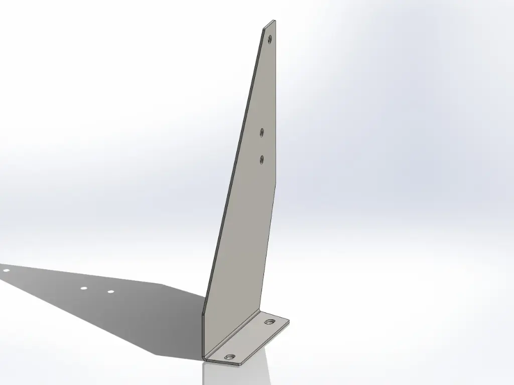 Kenworth Bottom Step Mounting Brackets - New Style DPF 7.5" | Mirror Stainless