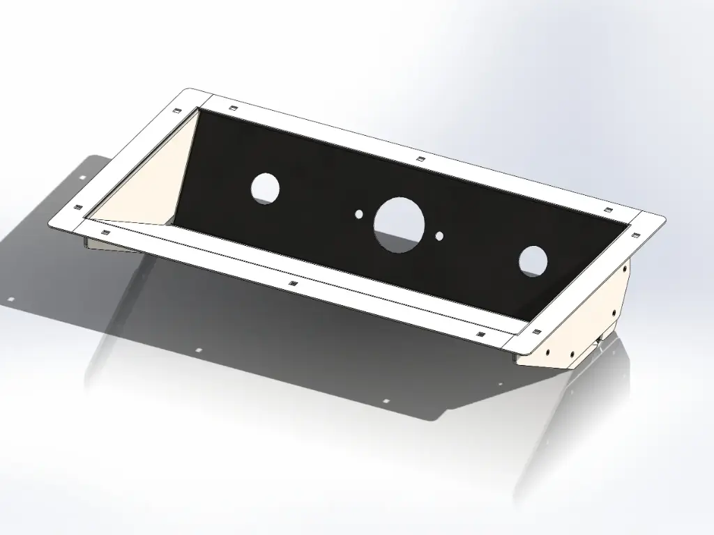 [SLI002329] Inset Airline Box - 18" x 10" | Paintable Aluminum (1 large electric, 2 air)