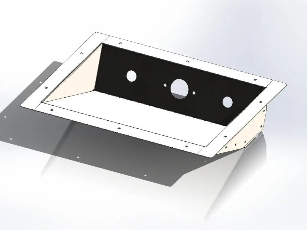 [SLI002337] Inset Airline Box - 20" x 15" | Paintable Aluminum (1 large electric, 2 air)