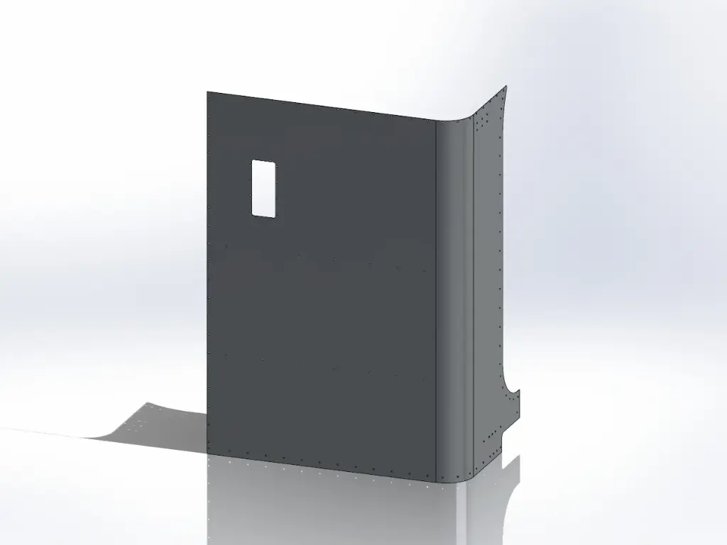 Peterbilt New Style 389 Sleeper Panels - Front Corner Passengers Side, 48" (58"), Ultra Cab