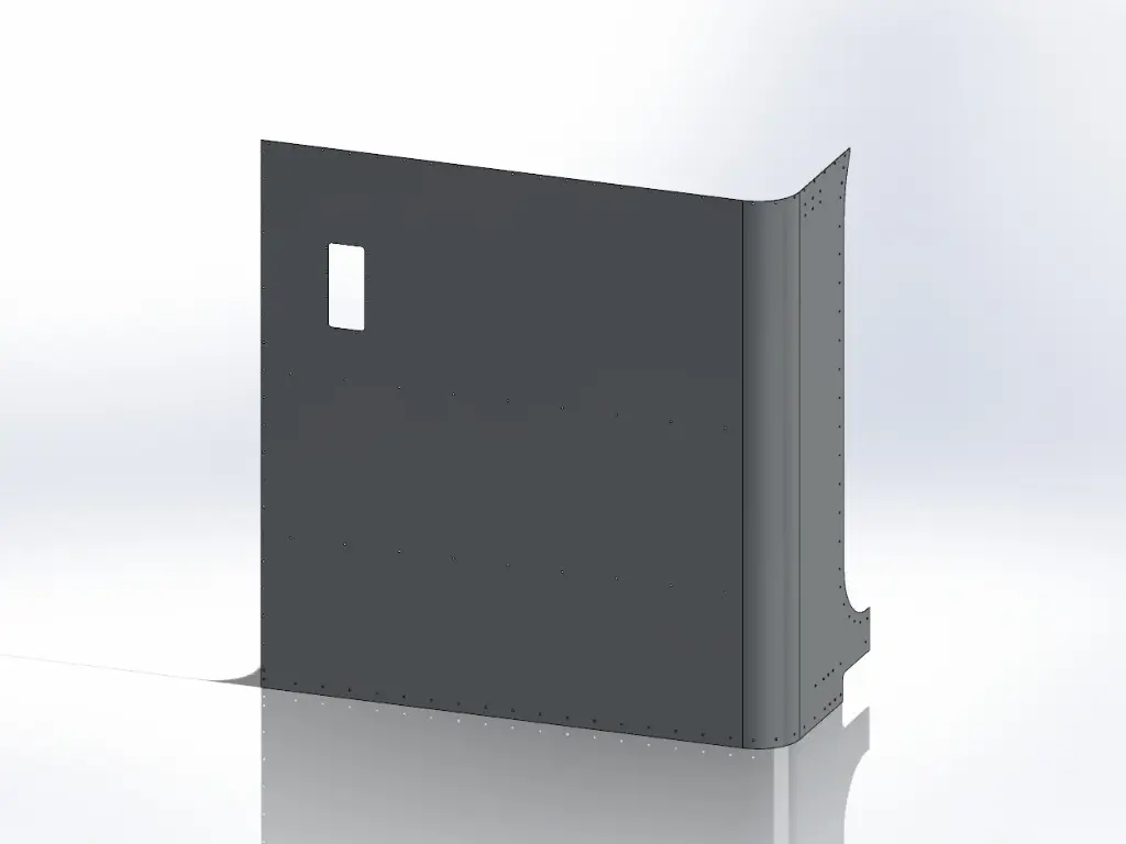 Peterbilt New Style 389 Sleeper Panels - Front Corner Passengers Side, 63" (72"), Ultra Cab