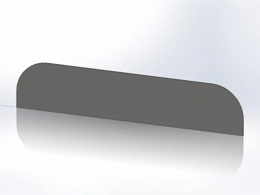 [SLI002435] Peterbilt Sleeper Window Visors - Paintable Aluminum (3")