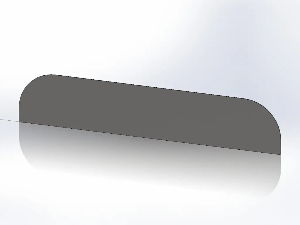 Peterbilt Sleeper Sliding Window Visors - Mirror Stainless