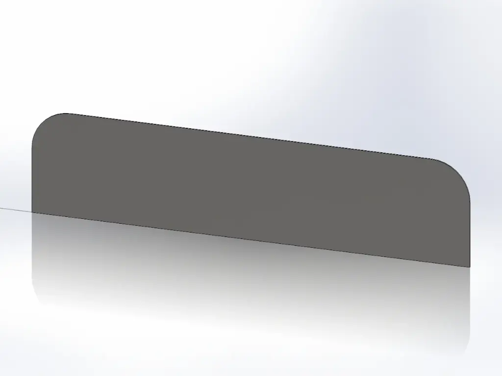 [SLI002465] Kenworth Sleeper Door Visors - Mirror Stainless (3")