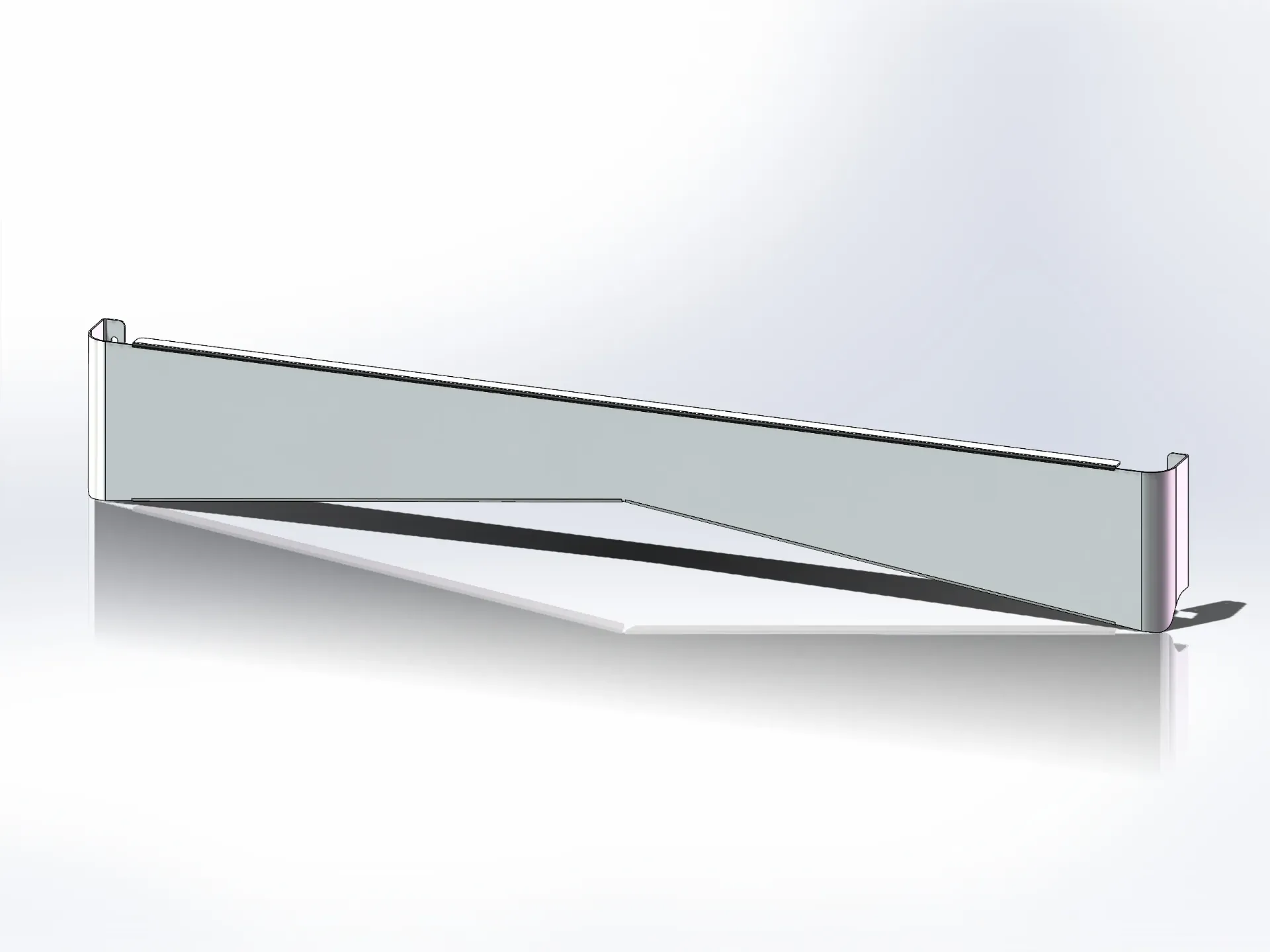 [SLI002831] Peterbilt Reverse Bow Tie Back Sleeper Visors - Mirror Stainless