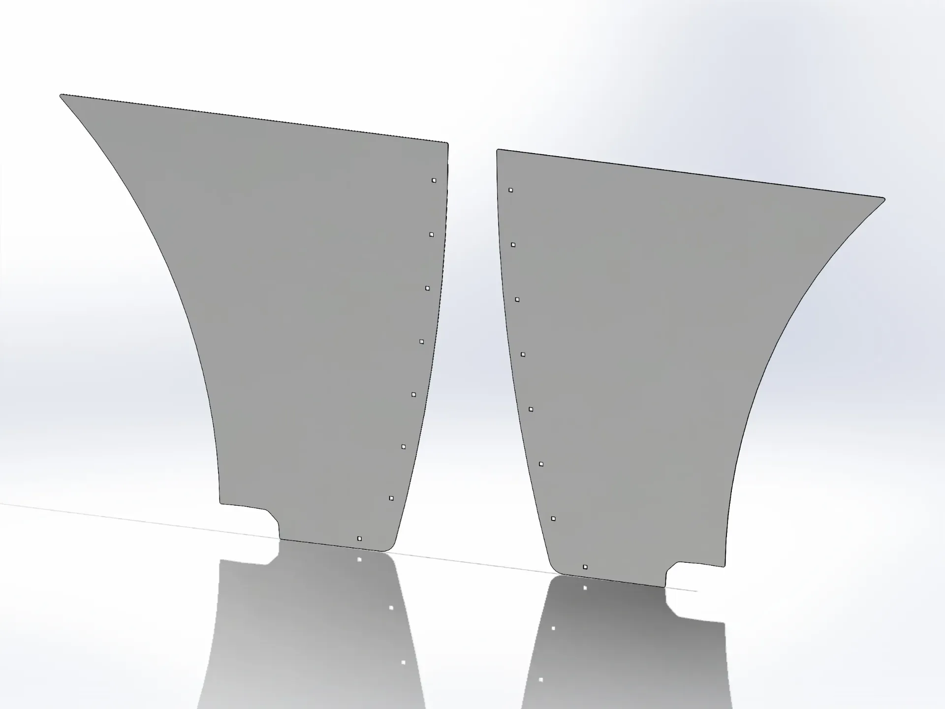 Peterbilt 389 Long Hood Lower Hood Extension Panels