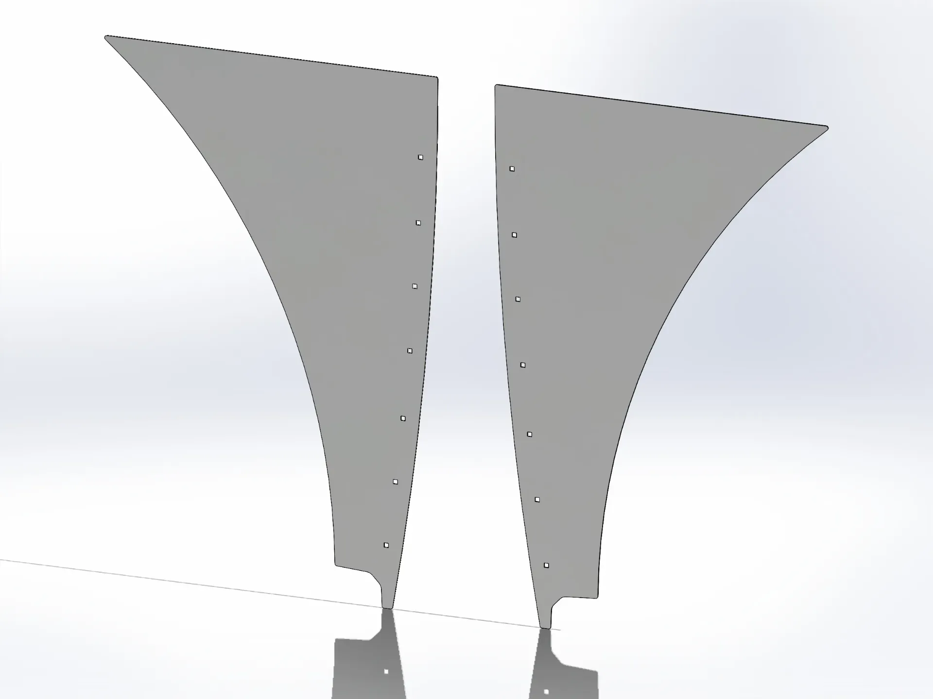 Peterbilt 388/389 Short Hood Lower Hood Extension Panels