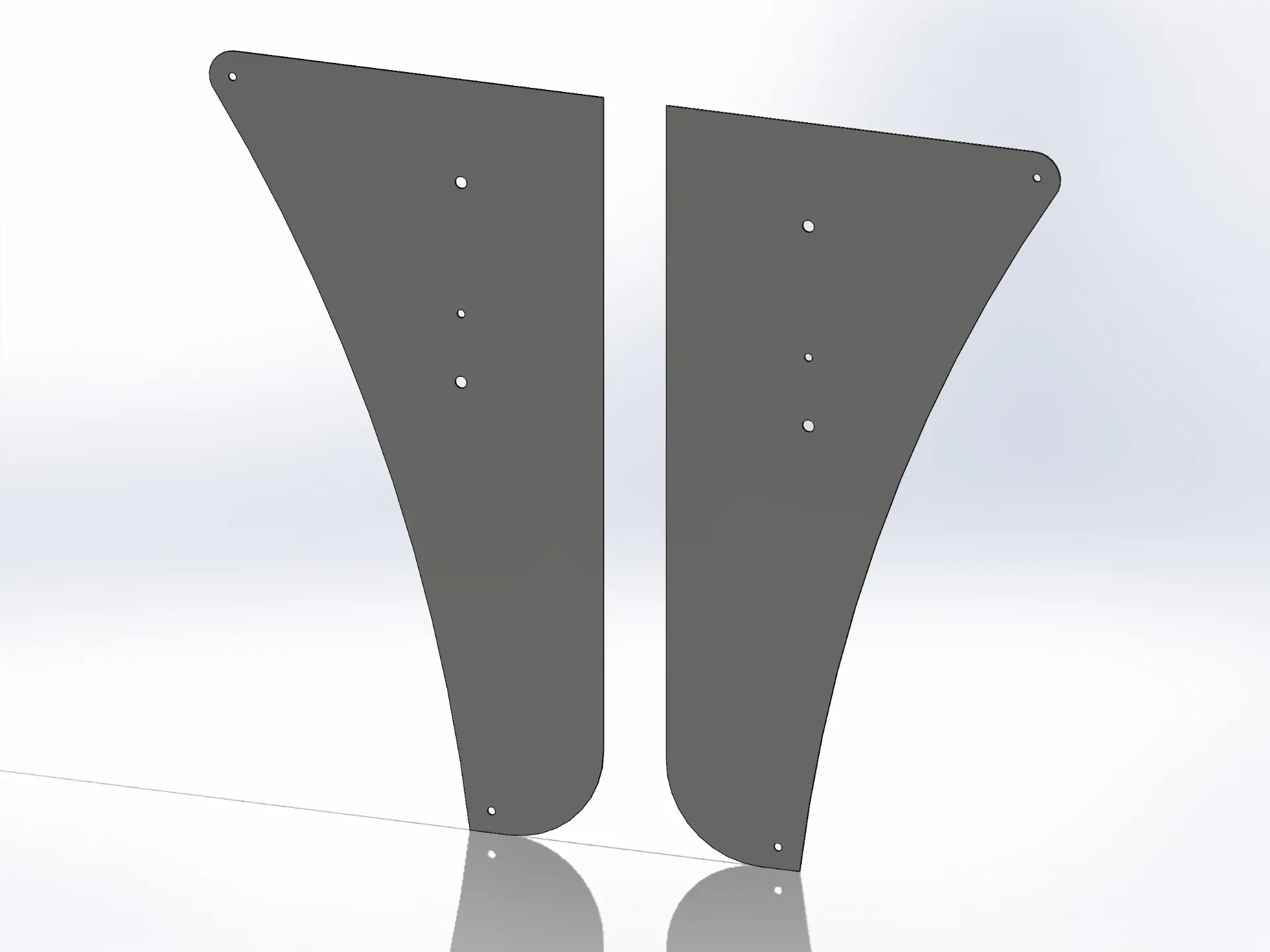 [SLI003405] Kenworth W900 Lower Hood Extension Panels - Emblem Mounting Holes (Full Set)